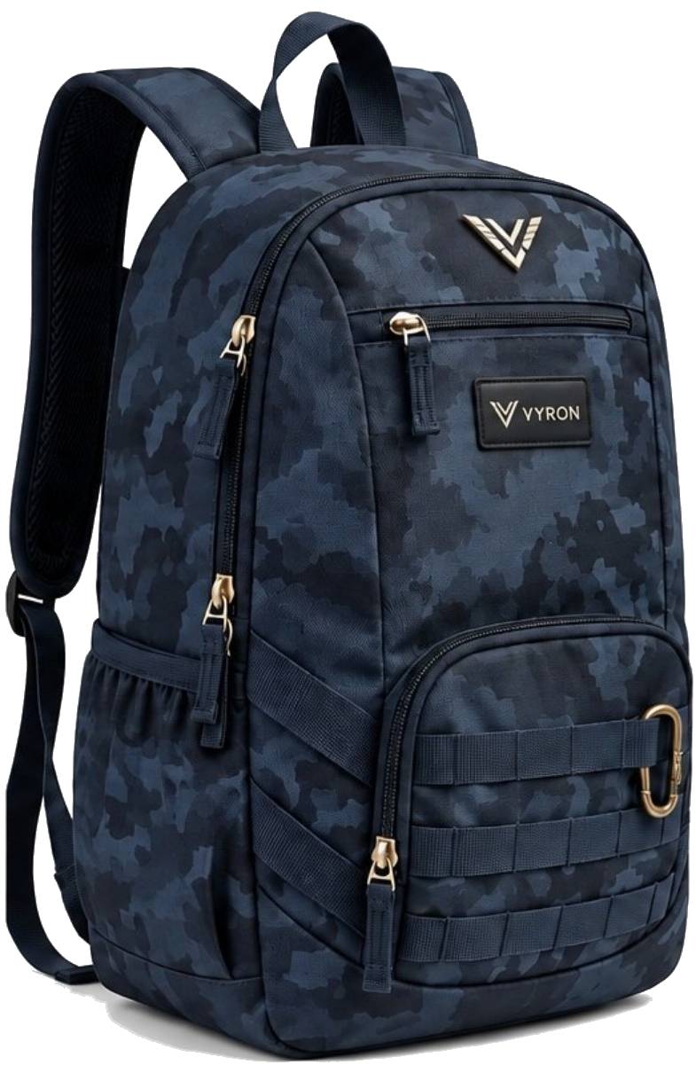 Mochila VYRON camuflada azul escuro — vista 2