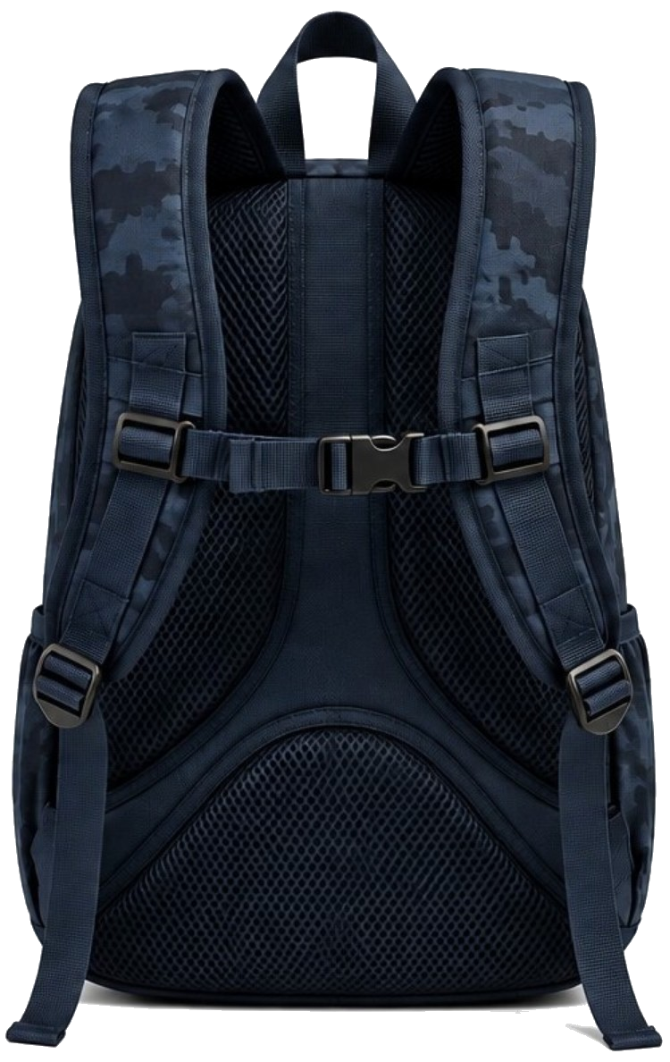 Mochila VYRON camuflada azul escuro — vista 3